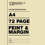 A4, 72 Page, feint and margin