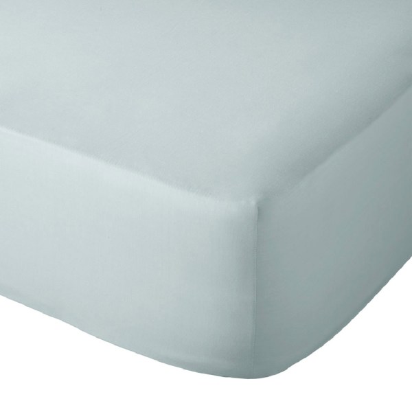 Fitted sheet, 180 thread count, double, duck egg